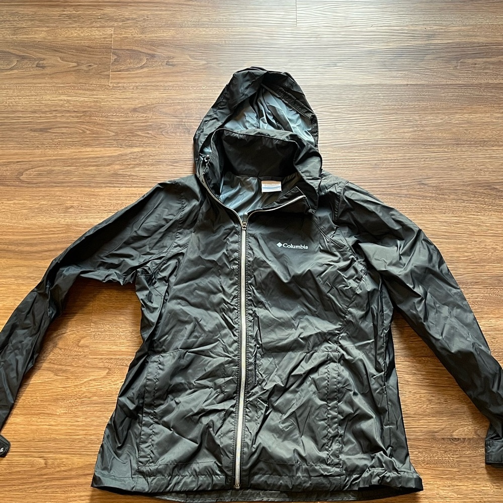 Columbia Women’s Black Zip Hoodie Rain Gear Sweat Shirt Size XL